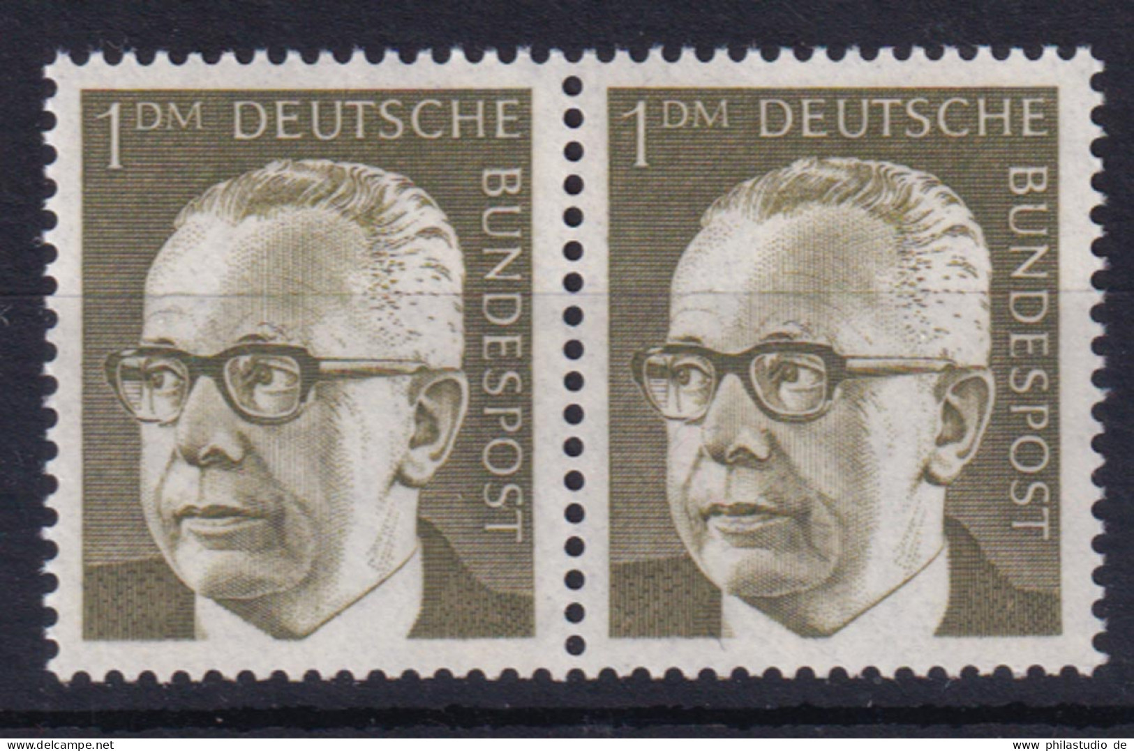 Bund 644 Waagerechtes Paar Gustav Heinemann 1 DM Postfrisch - Other & Unclassified