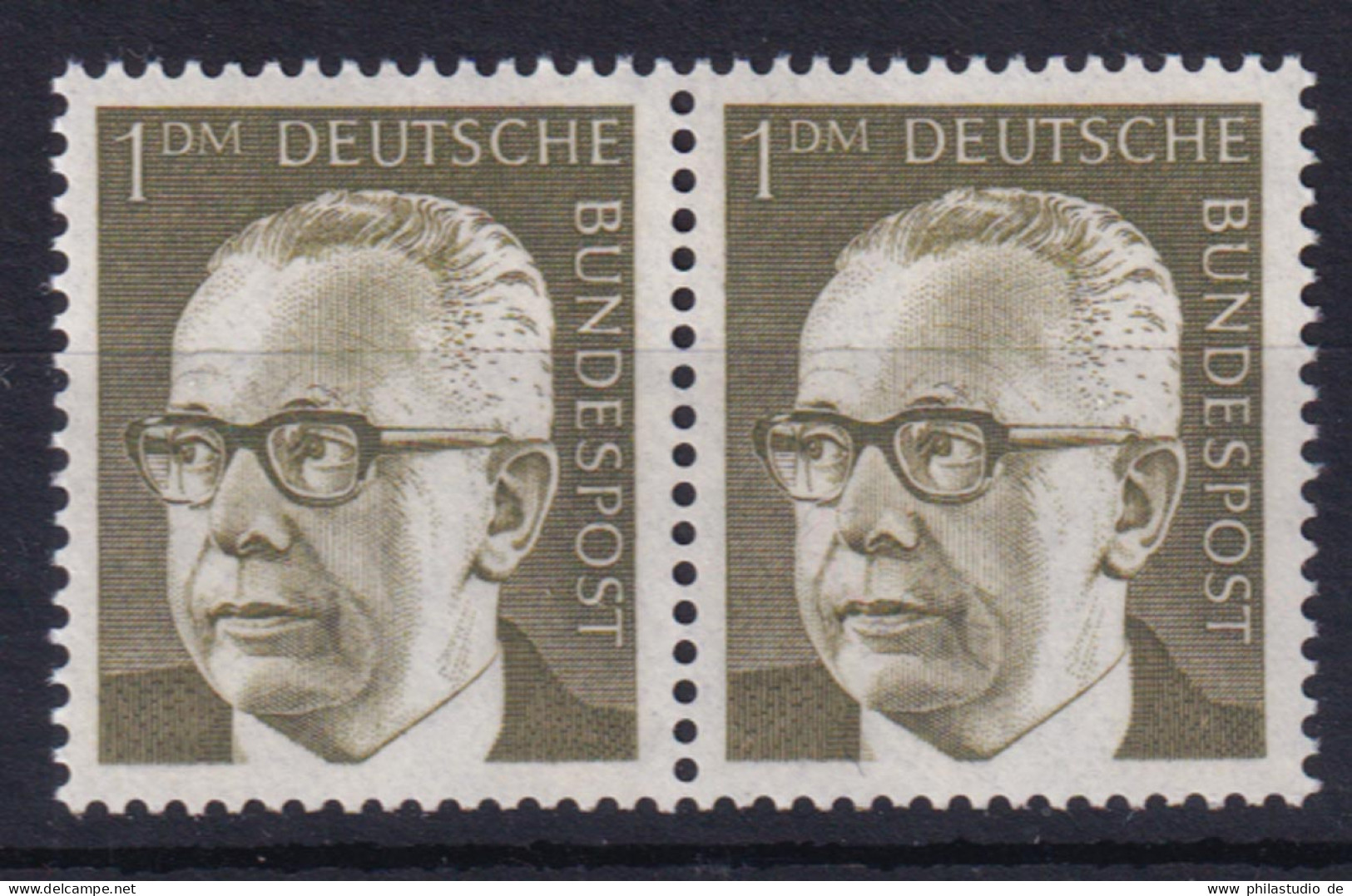 Bund 644 Waagerechtes Paar Gustav Heinemann 1 DM Postfrisch - Altri & Non Classificati