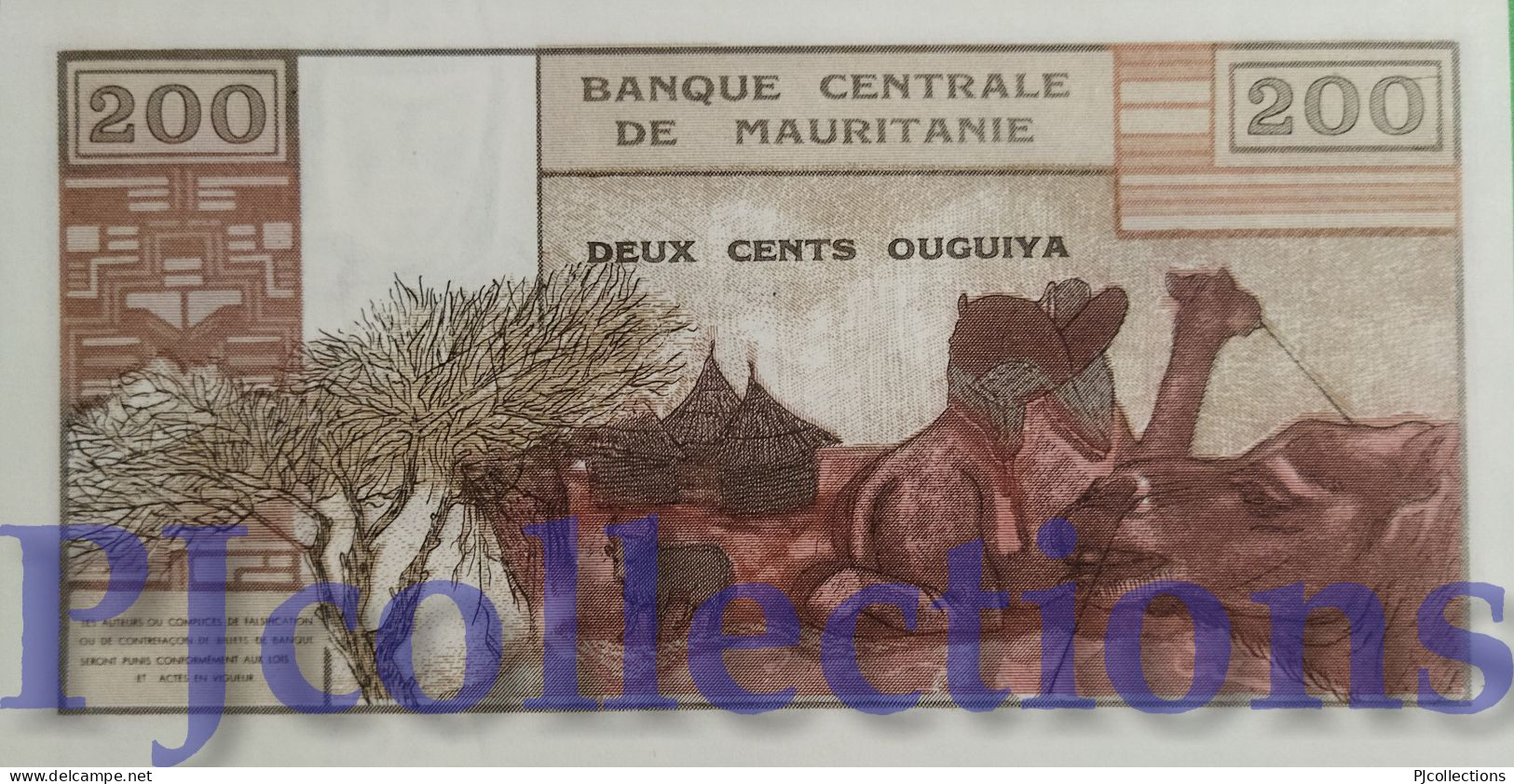 MAURITANIA 200 OUGUIYA 1973 PICK 2s SPECIMEN UNC - Mauritanië