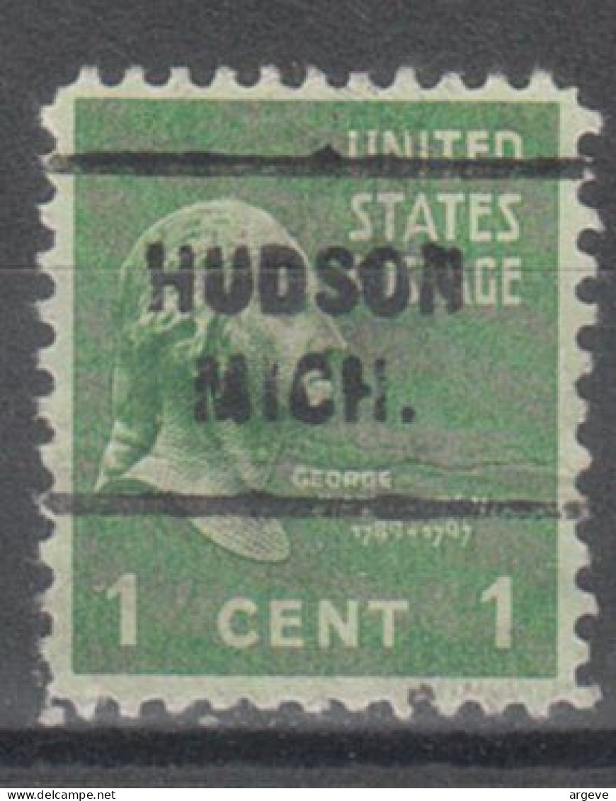 USA Precancel Vorausentwertungen Preo Locals Michigan, Hudson 712 - Préoblitérés