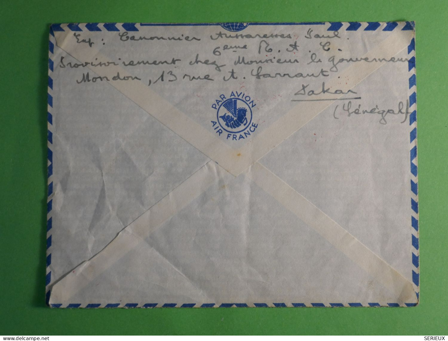 DN20 SENEGAL AOF   LETTRE  CENSUREE 1939   DAKAR  A  BORDEAUX FRANCE ++ AFF.   INTERESSANT+ ++++ - Brieven En Documenten