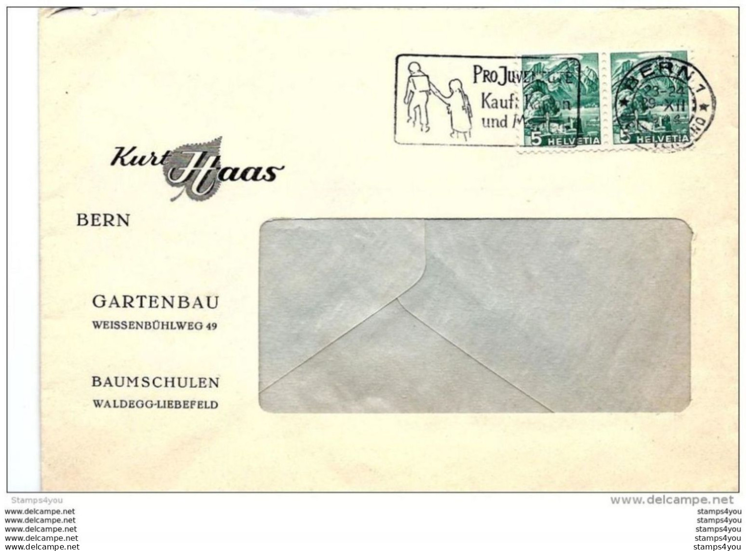 38 - 92 - Enveloppe Avec Oblit Mécanique "Pro Juventute 1944" - Poststempel