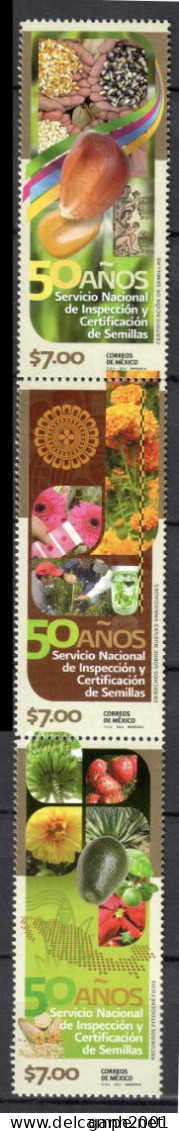 Mexico 2011 / Flowers Fruits Seeds MNH Flores Frutas Semillas Blumen Früchte / Cu21363  40-9 - Frutta