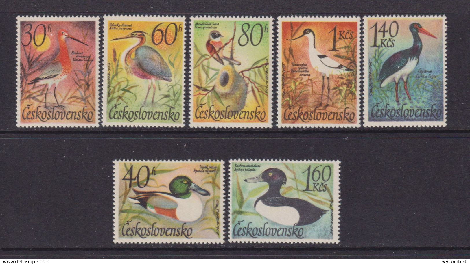 CZECHOSLOVAKIA  - 1967 Water Birds Set Never Hinged Mint - Ungebraucht