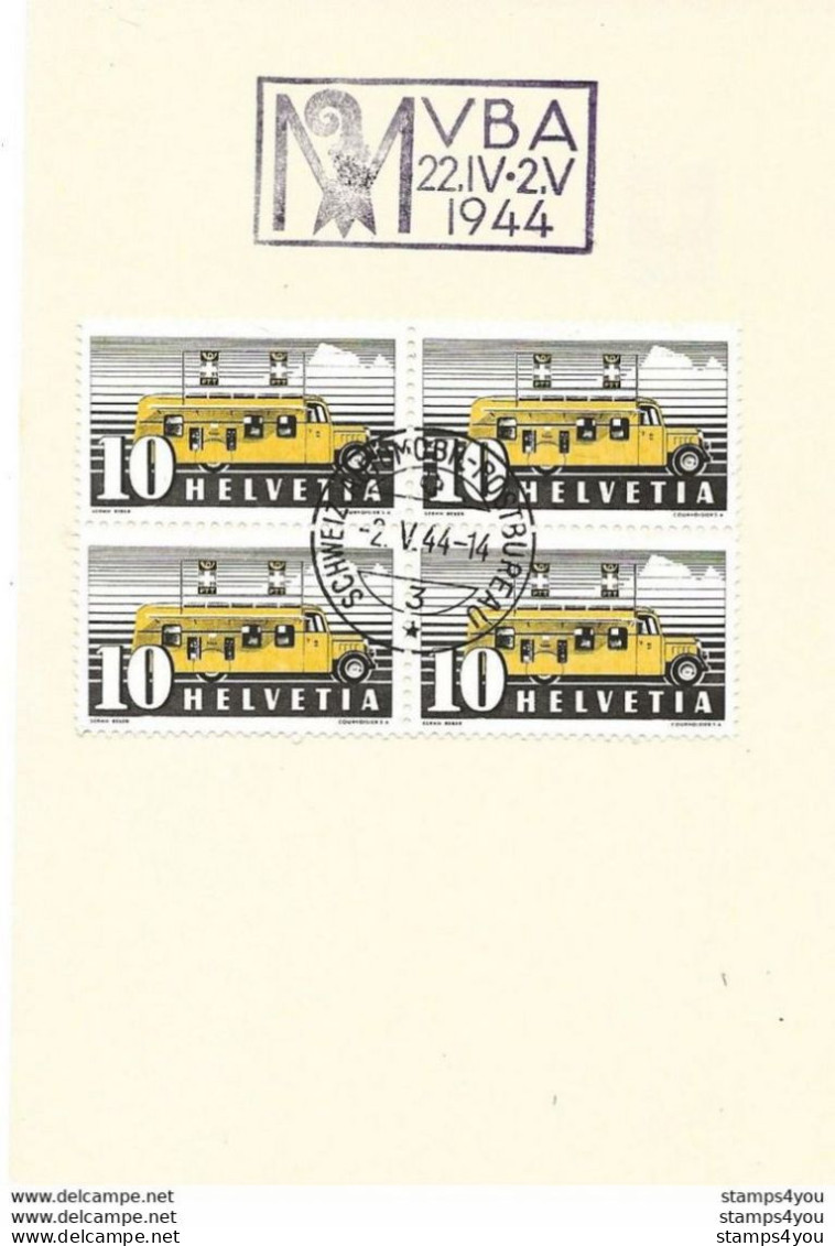 122 - 39 - Feuillet Avec Oblit Spéciale "M VBA 1944" - Postmark Collection