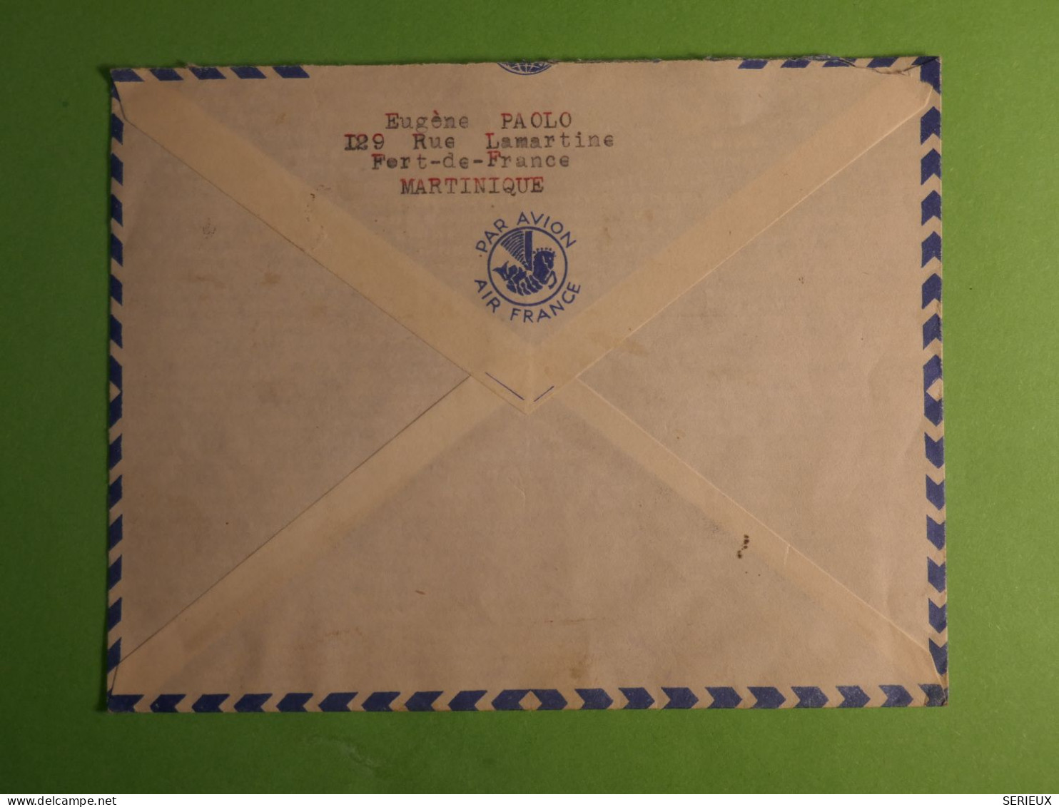 DN20 MARTINIQUE   LETTRE  1949   FORT A LERY  FRANCE ++ AFF.   INTERESSANT+ ++++ - Cartas & Documentos