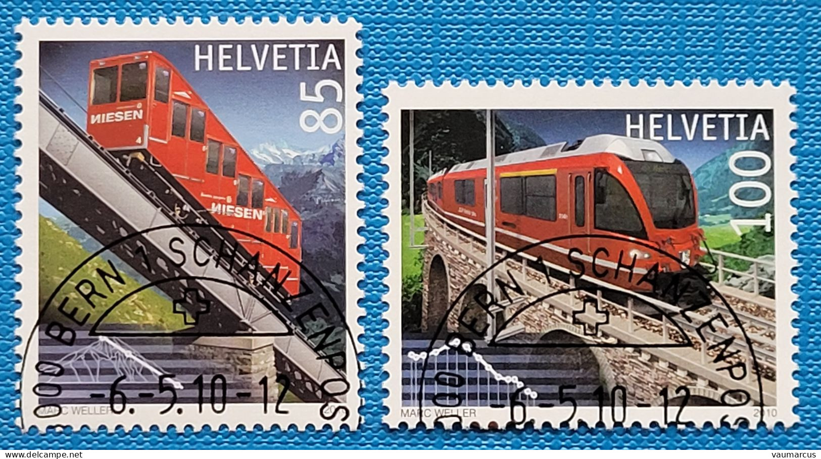 2010 Zu 1349-50 / Mi 2151-52 / YT 2077-78 Train Obl. - Used Stamps