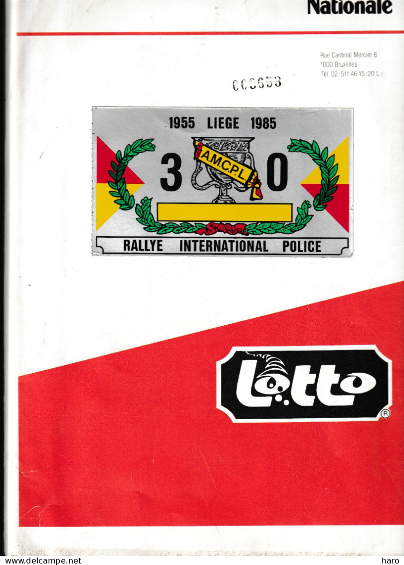 LIEGE1985 - 30e Rallye International Police / Gendarmerie - Farde Avec Programme ( 28 Pages ) Et Affichettes (B374) - Programma's
