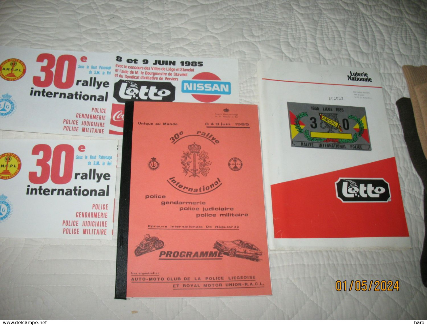 LIEGE1985 - 30e Rallye International Police / Gendarmerie - Farde Avec Programme ( 28 Pages ) Et Affichettes (B374) - Programmes