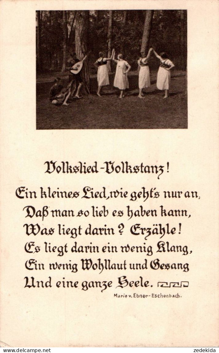 H1894 - Marie Von Ebner Eschenbach - Volkslied Volkstanz - G. Mentzel Lauban In Schlesien - Musique Et Musiciens