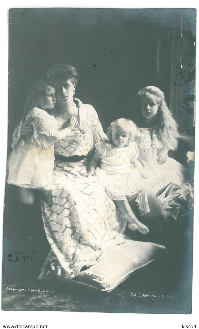 RO 05 - 16315 Queen MARY, Maria And Children Royalty, Romania - Old Postcard - Used - 1906 - Rumänien