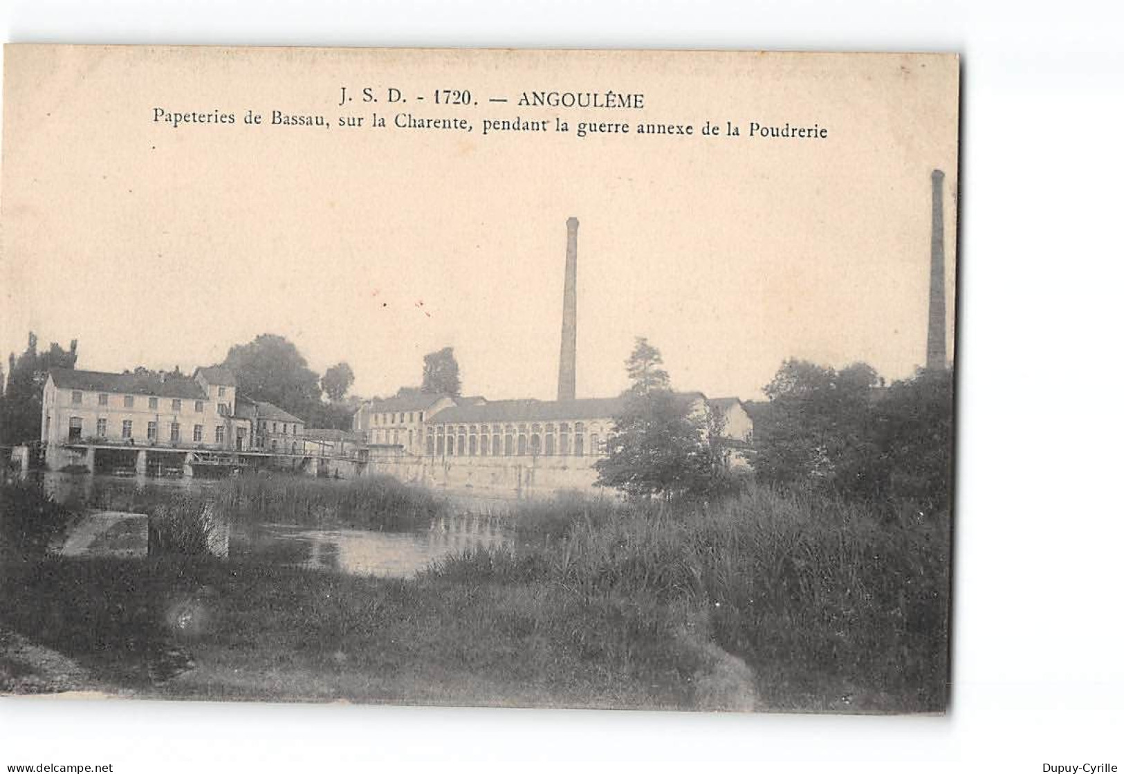 ANGOULEME - Papeteries De Bassau, Sur La Charente, Pendant La Guerre Annexe De La Poudrerie - Très Bon état - Autres & Non Classés