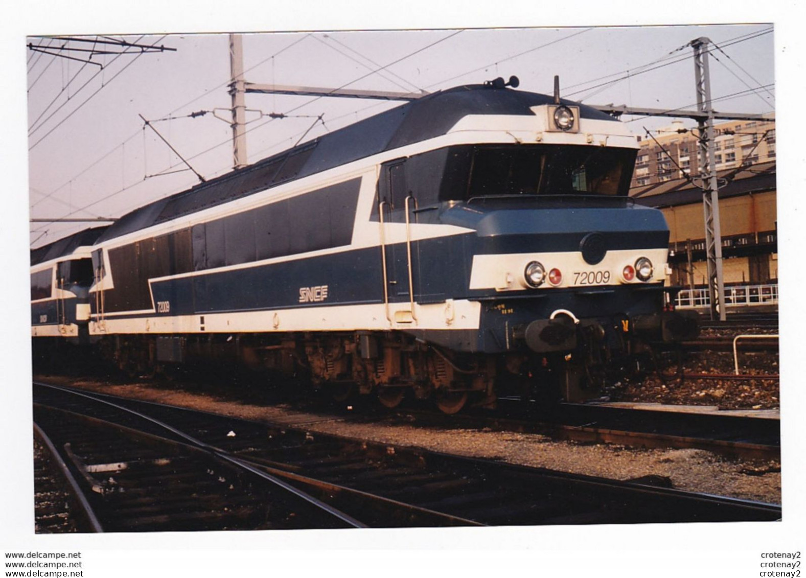 PHOTO TRAINS Wagon Machine Locomotive SNCF Diesel 72009 Non Datée - Trenes
