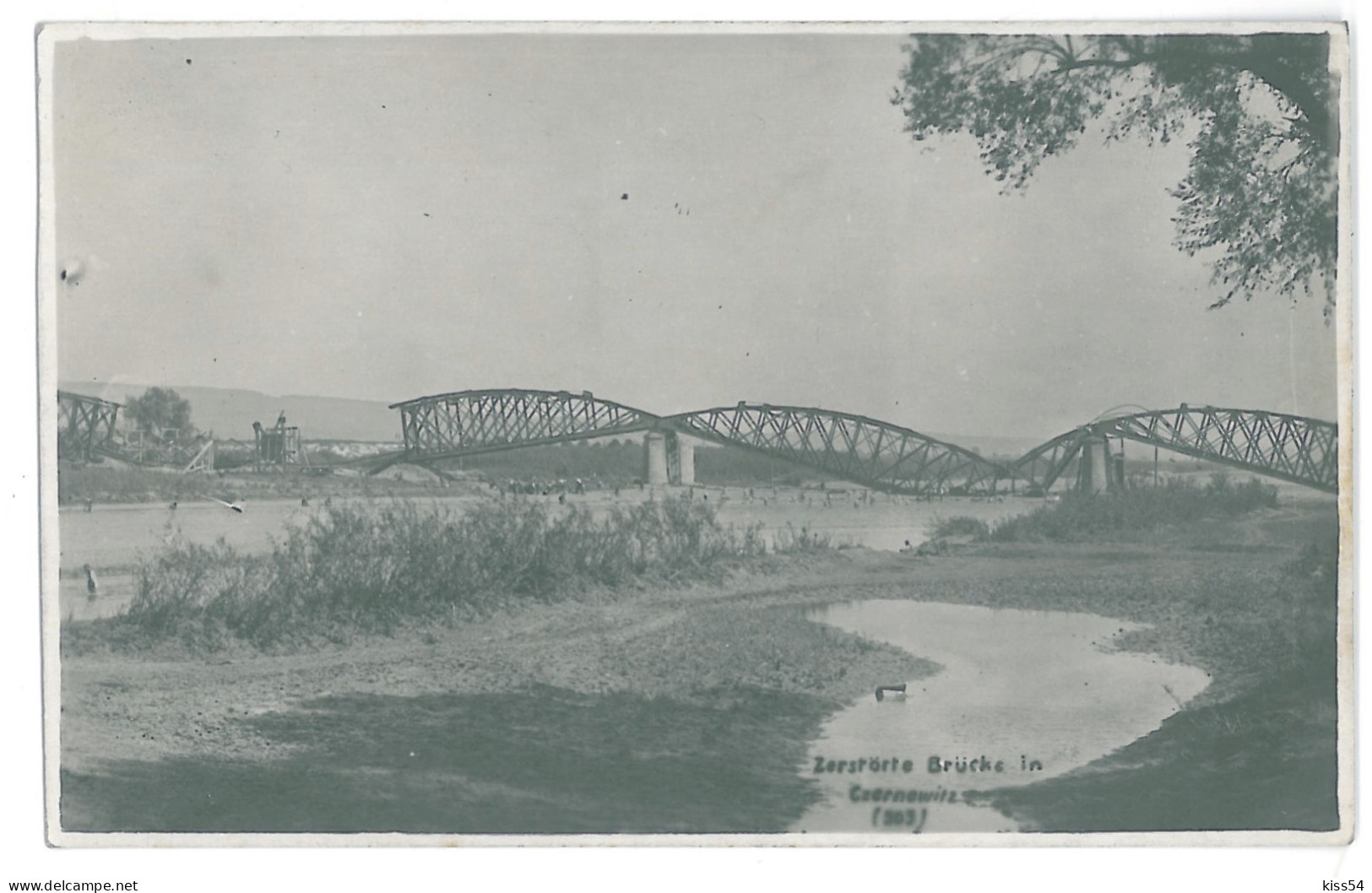 UK 60 - 15328 CZERNOWICZ, Bridge Destroyded, Ukraine - Old Postcard, Real PHOTO - Unused - Oekraïne