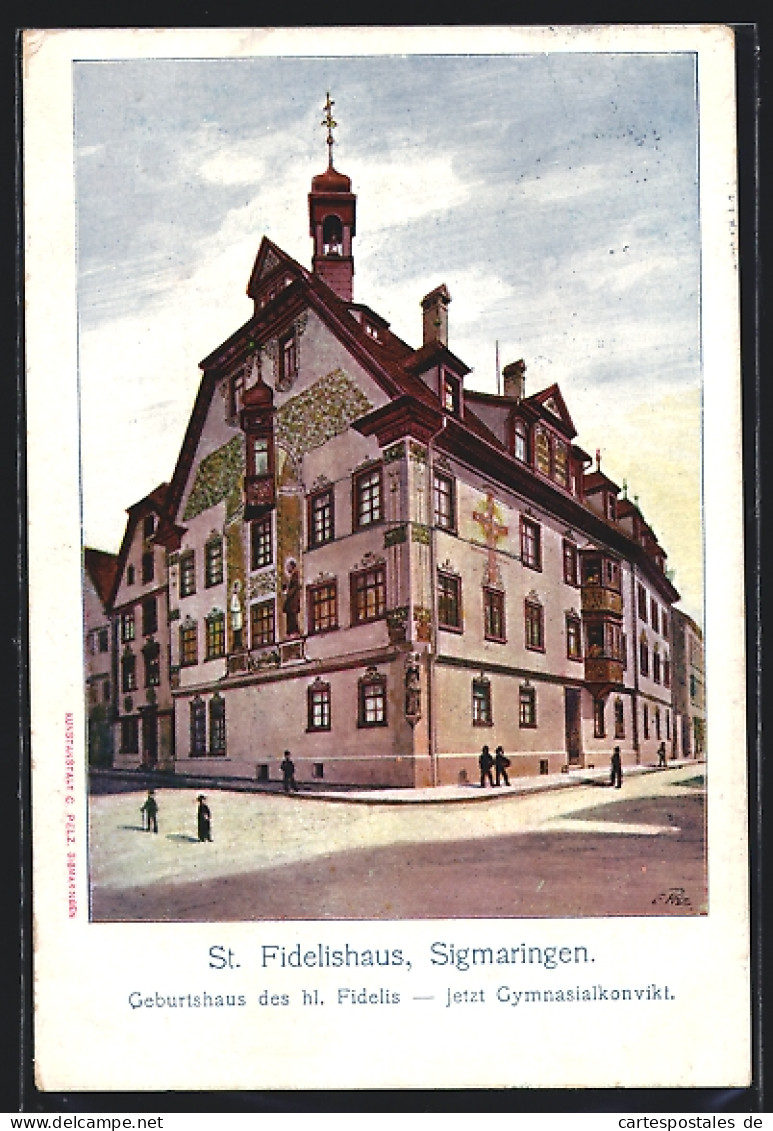 Künstler-AK Sigmaringen, St. Fidelishaus  - Sigmaringen