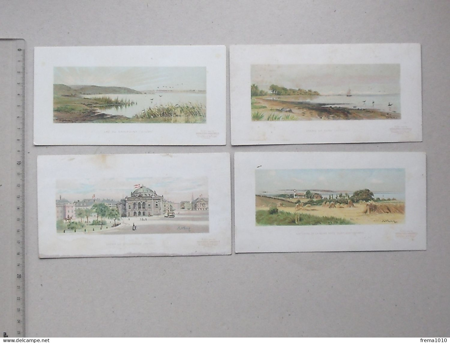 CHROMO Grand Format AIGUEBELLE: Lot 10 Différent Série PAYSAGE - Pontorson Sainpoint Scarpe Léman Sénart Seine Chantilly - Aiguebelle