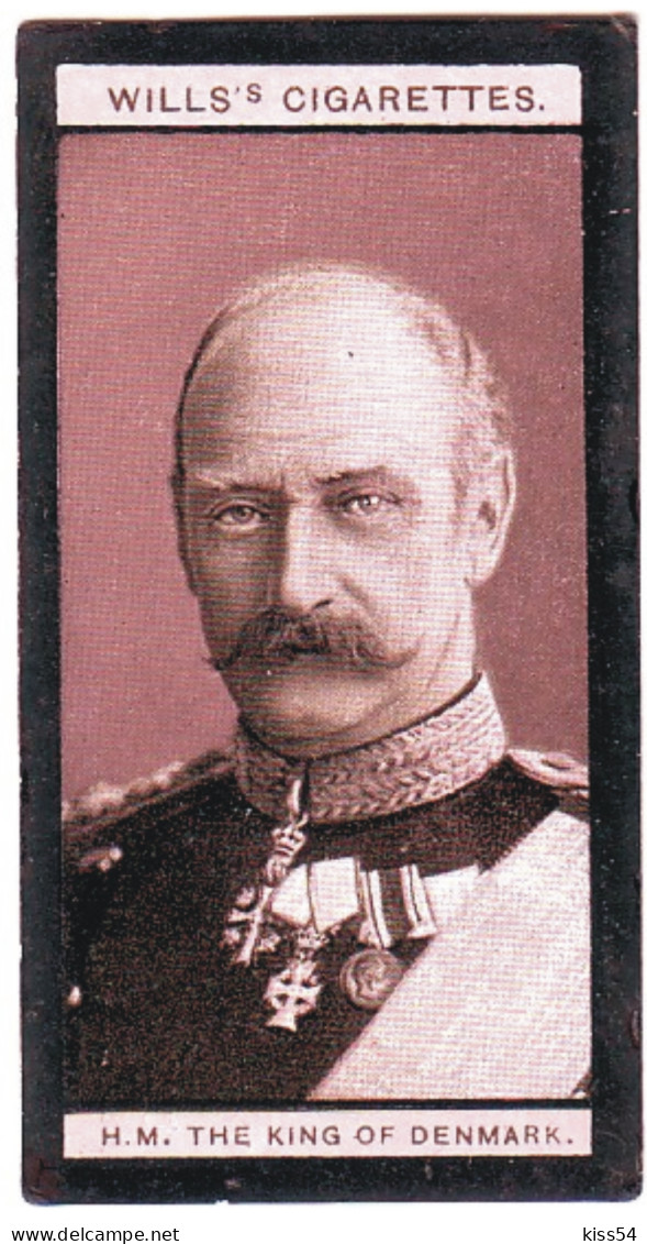 RF 17 - 41 King Christian Frederick VIII Of Denmark - WILLI'S CIGARETTES - 1916 ( 68 / 36 Mm ) - Familles Royales