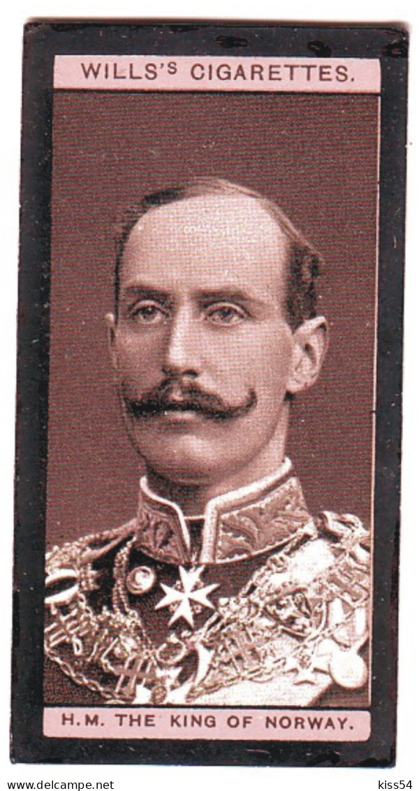 RF 17 - 44 King Haakon Of Norway - WILLI'S CIGARETTES - 1916 ( 68 / 36 Mm ) - Familles Royales