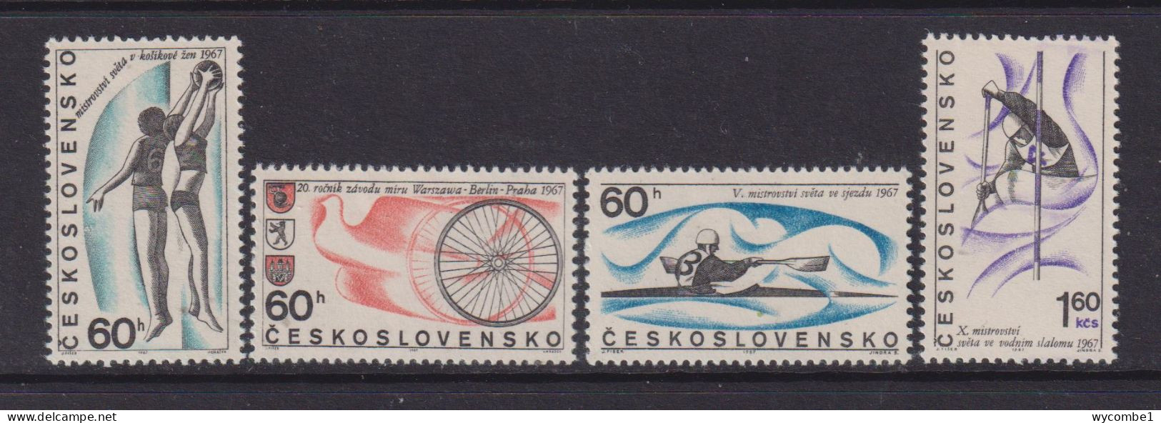 CZECHOSLOVAKIA  - 1967 Sports Events Set Never Hinged Mint - Unused Stamps