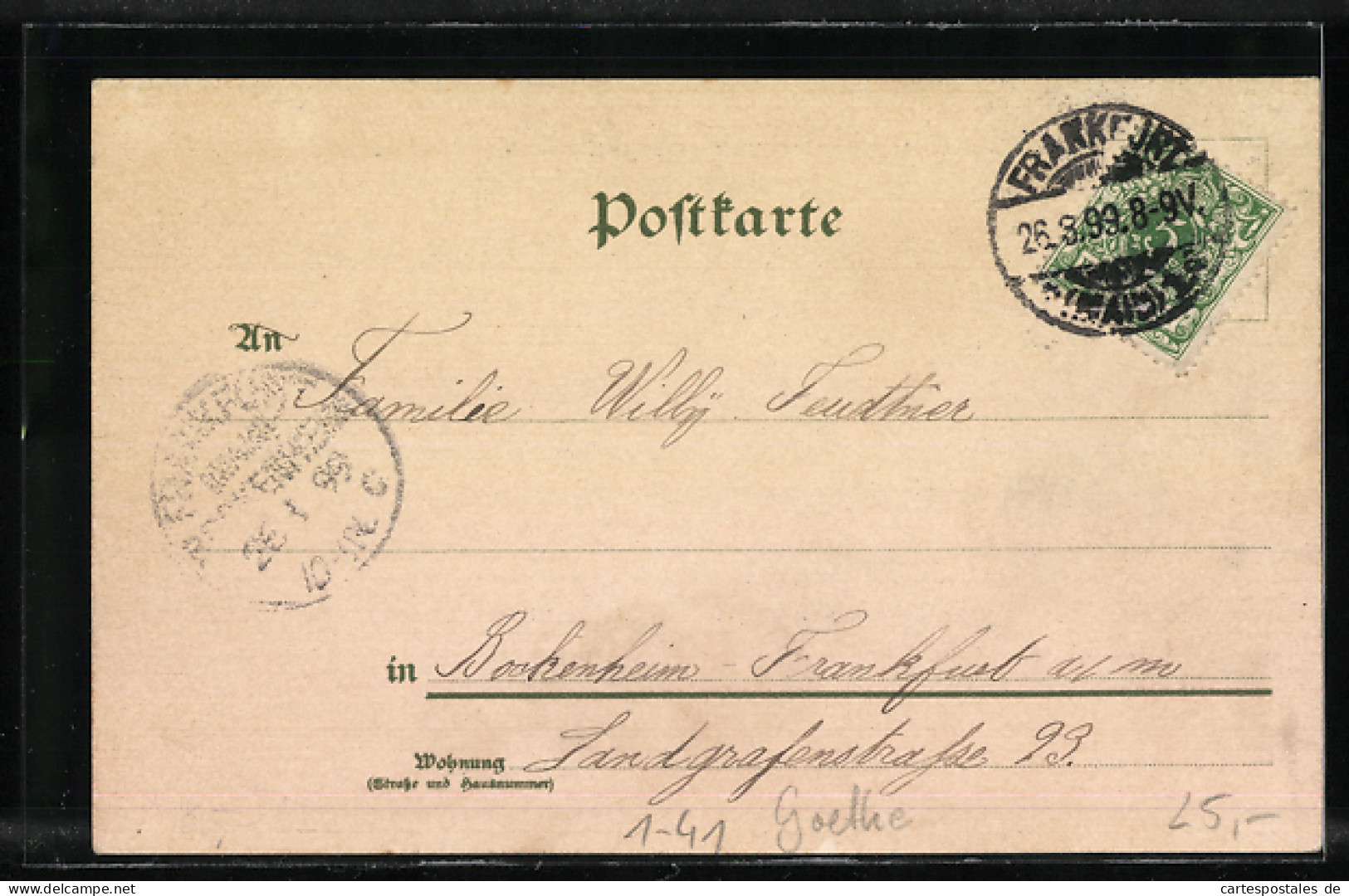 AK Zum Gedenken Der 150. Geburtsfeier J. W. Von Goethe, 28.8.1899  - Scrittori