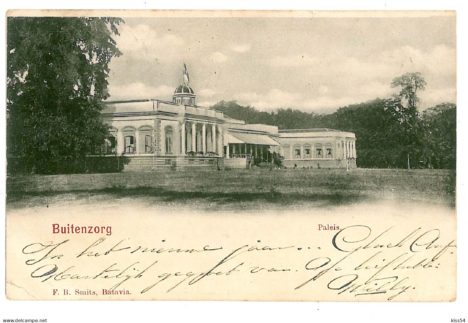INDO 21 - 9297 BUITENZORG, Indonesia, Litho, Palace - Old Postcard - Used - 1900 - Indonesië