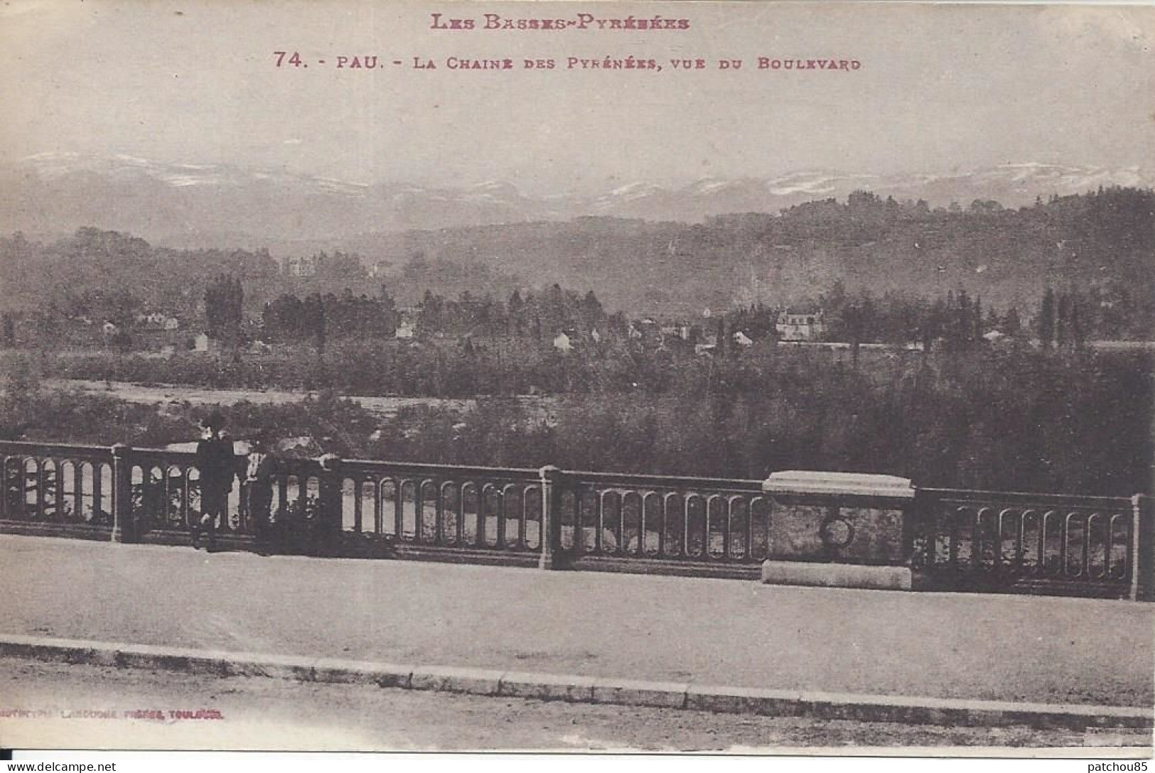 CPA  France Nouvelle Aquitaine  64  Pyrénées-Atlantiques   Pau  La Chaine Des Pyrénées Vue Du Boulevard - Pau