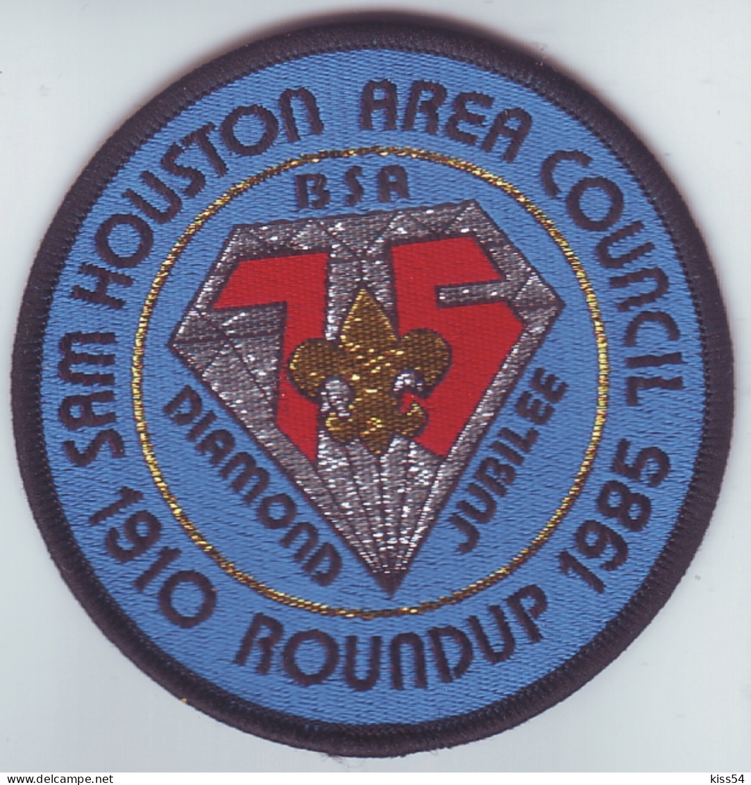 B 24 - 52 USA Scout Badge - Sam Huston Area Council - 1985 - Scouting