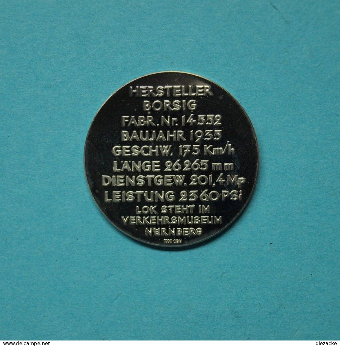 Medaille Deutsche Reichsbahn Lokomotive O5 001 PP (M5371 - Unclassified