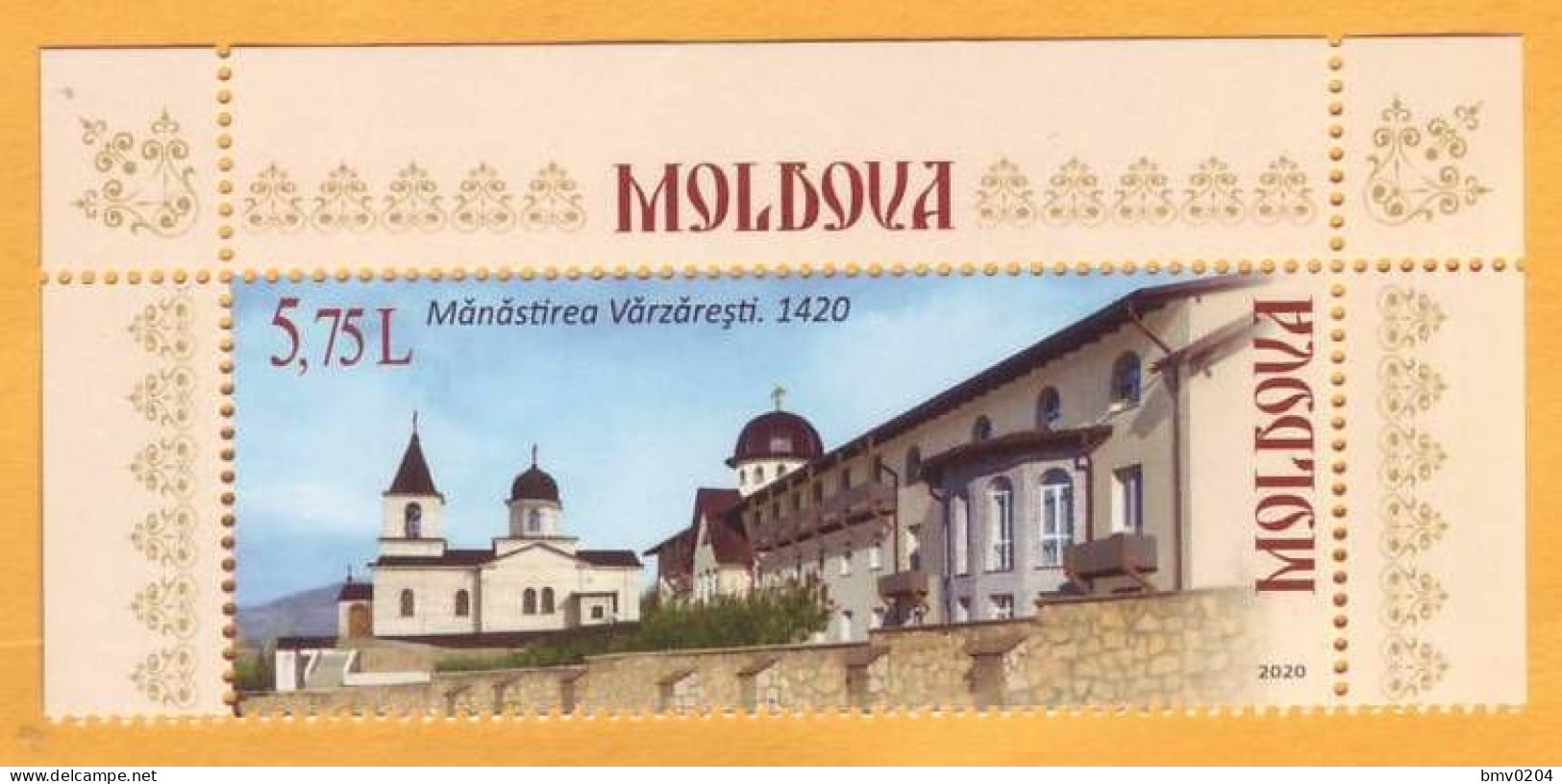 2020 Moldova Moldavie 600 Monastery Of Varzareshty. 1420 Architecture. Bessarabia. Pushkin 1v Mint - Churches & Cathedrals