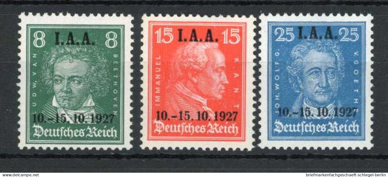 Deutsches Reich, 1927, 407-09, Postfrisch - Other & Unclassified