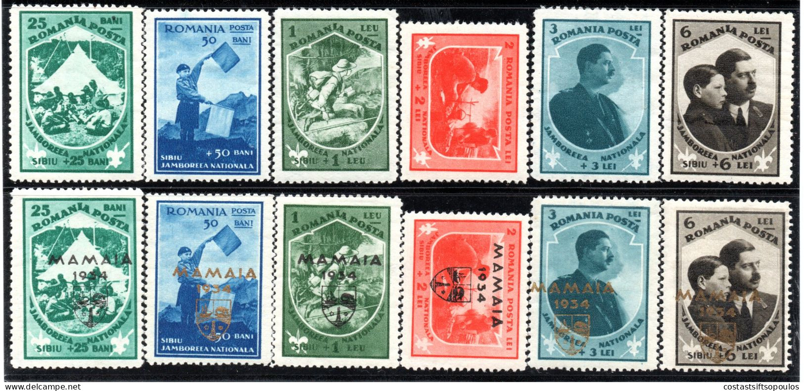 3020. ROMANIA 1932-1934  BOY SCOUT JAMBOREE ISSUES MNH/MH - Unused Stamps