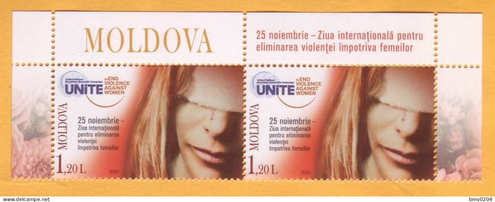 2020 Moldova Moldavie  International Day For The Elimination Of Violence Against Women  2v Mint - Moldavia