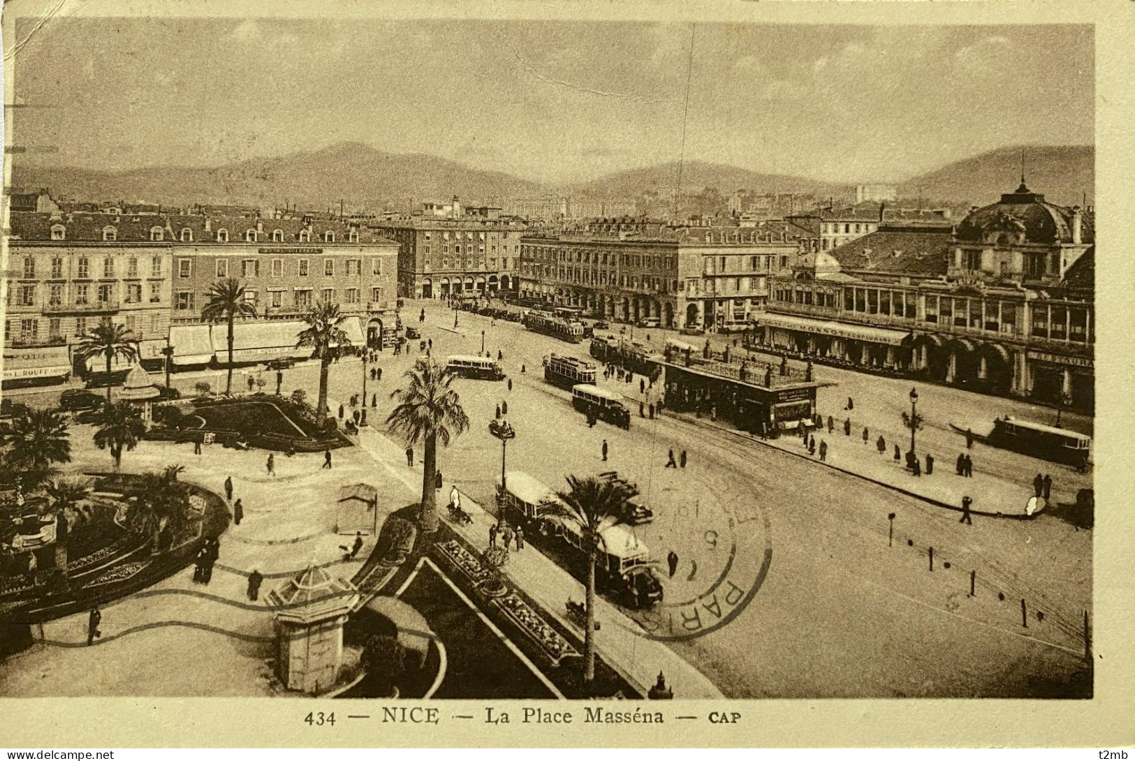 CPA NICE (Alpes Maritimes). La Place Masséna (n° 434) - Plazas