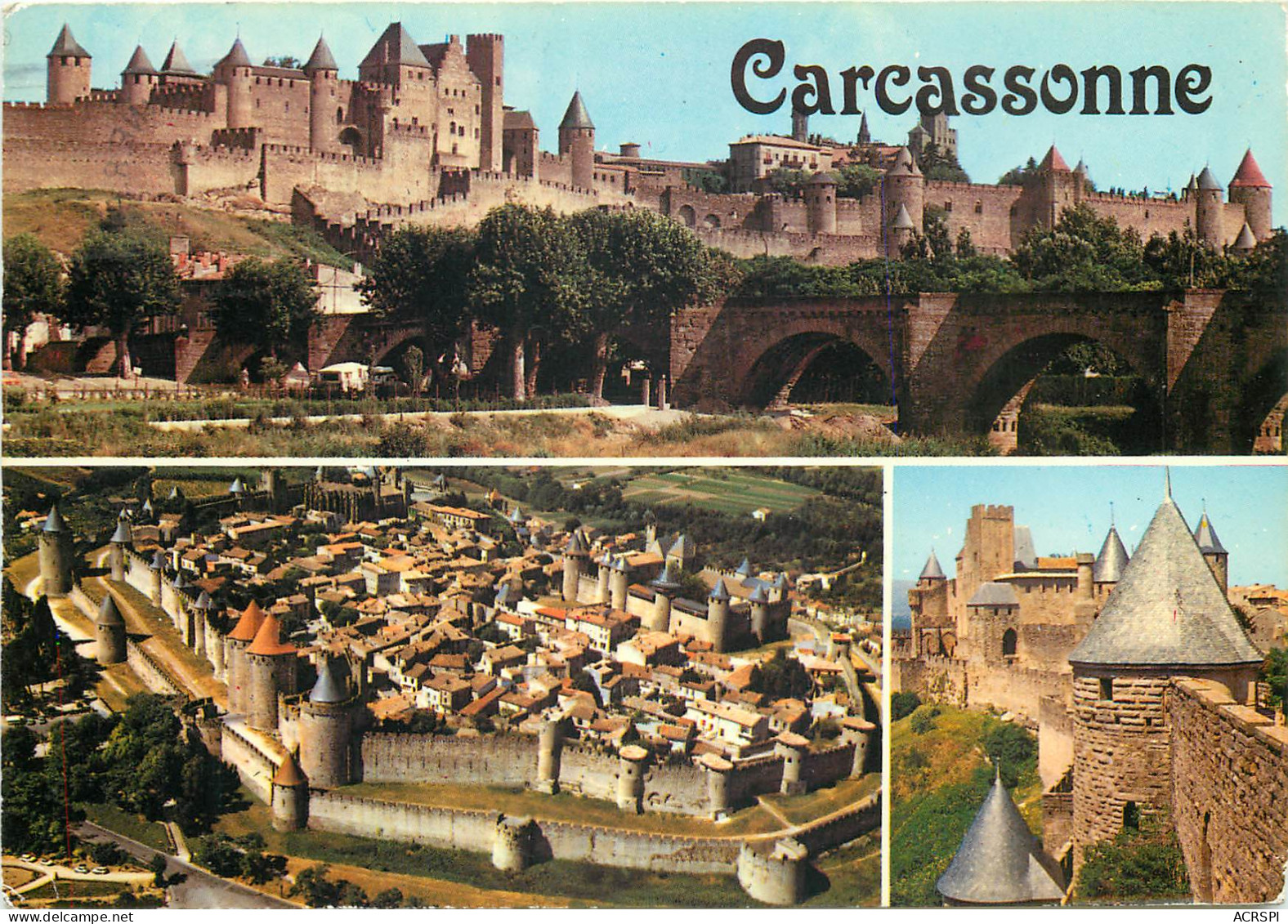 CARCASSONNE Vue Generale Vue Aerienne Les Remparts 22(scan Recto Verso)MF2761 - Carcassonne