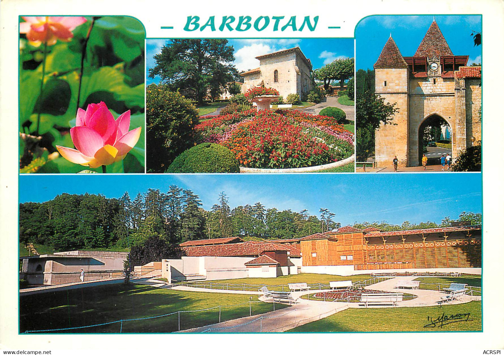 BARBOTAN LES THERMES L Eglise Le Jardin Des Lotus 25(scan Recto Verso)MF2764 - Barbotan