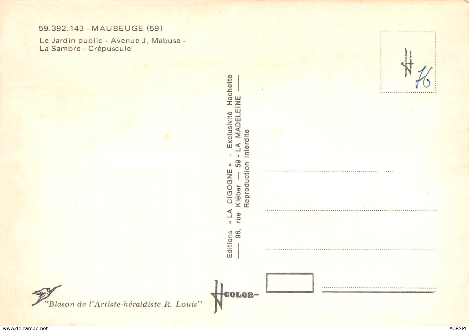 59 Un Clair De Lune à MAUBEUGE  52 (scan Recto Verso)MF2764BIS - Malo Les Bains