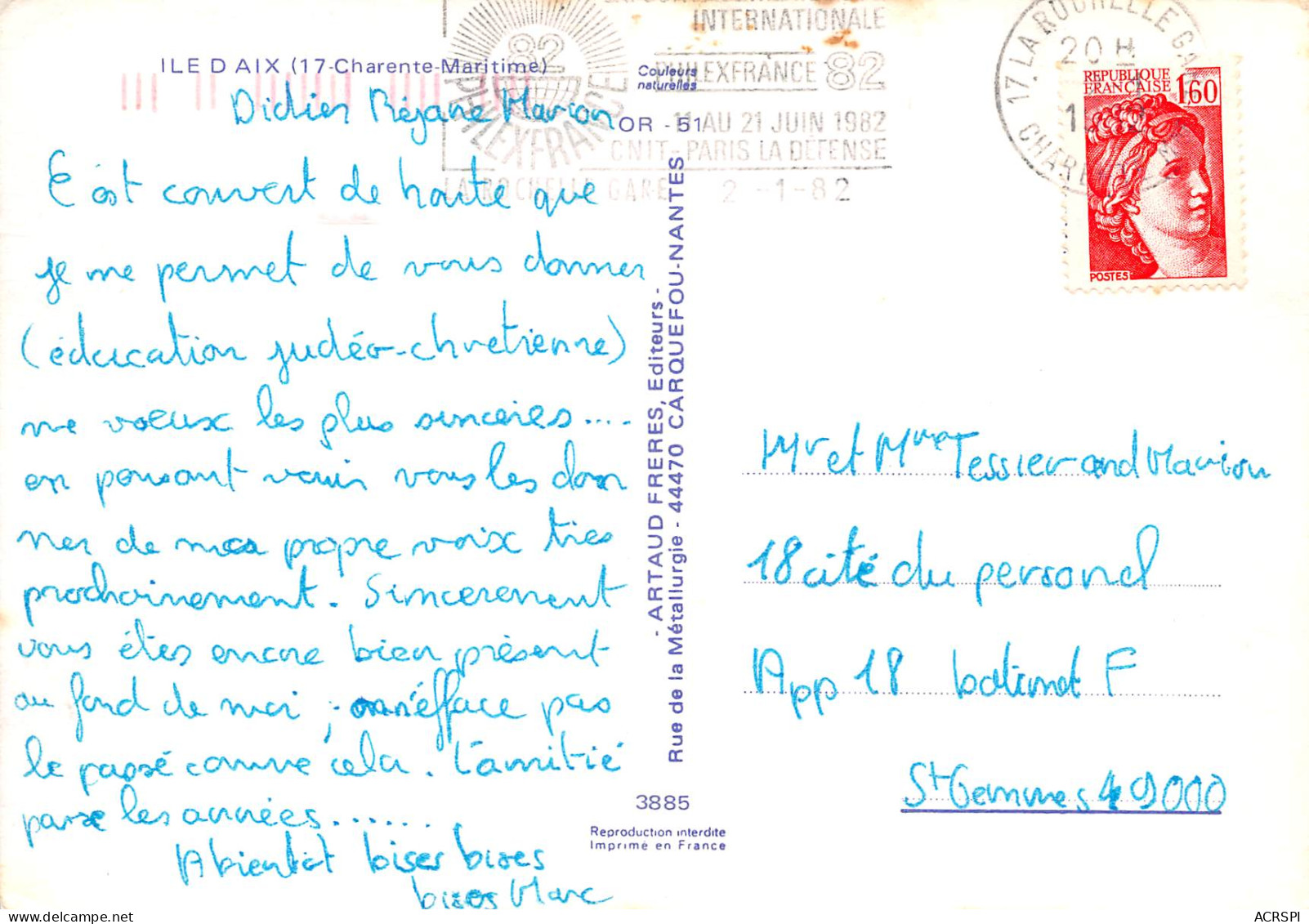 ILE D' AIX  Multivue Napoléon  2 (scan Recto Verso)MF2764UND - Fouras-les-Bains