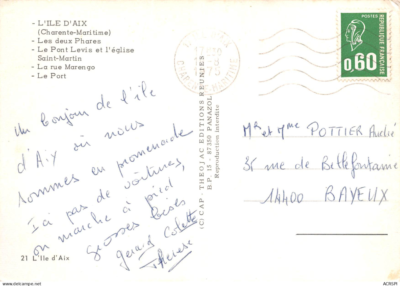 ILE D' AIX  Multivue  1 (scan Recto Verso)MF2764UND - Fouras-les-Bains