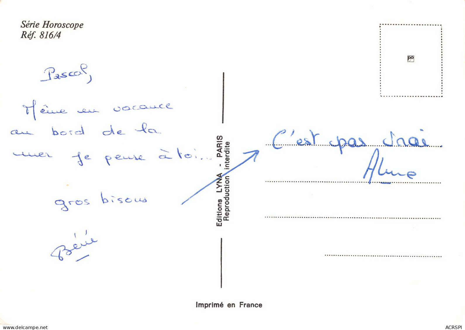 Humour Signe TAUREAU  35 (scan Recto Verso)MF2764UND - Humour