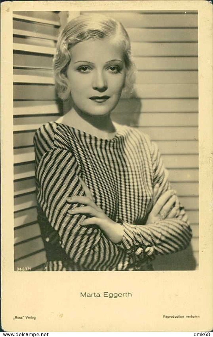 MARTA EGGERTH ( BUDAPEST ) ACTRESS - VERLAG ROSE - 1940s (TEM523) - Künstler