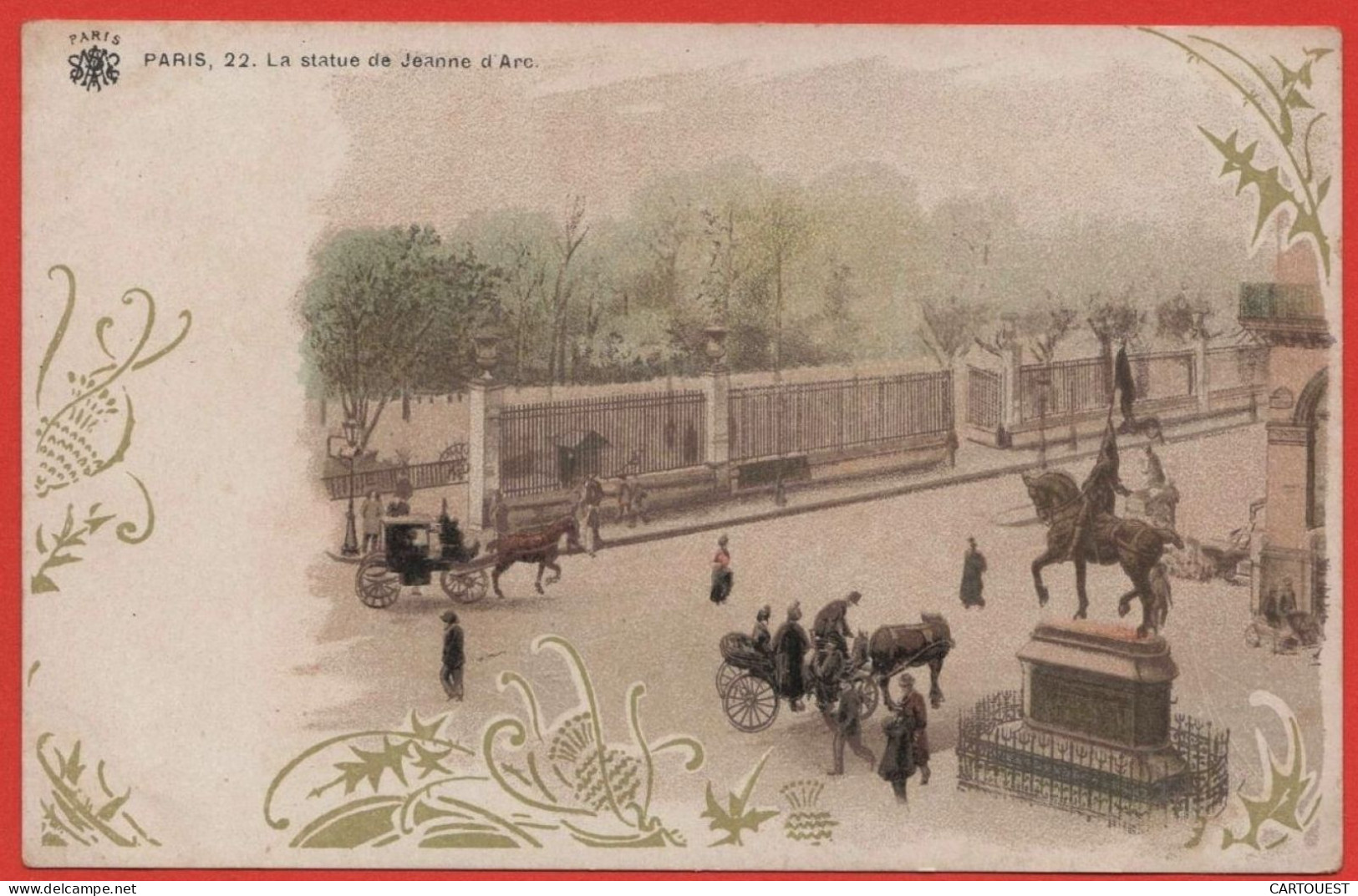 CPA PARIS - La Statue De Jeanne D'Arc Art Nouveau Précurseur - Estatuas