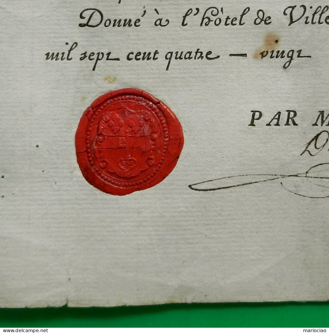 D-FR ANGERS Maine-et-Loire 1787 Passeport Délivré à François Roussot, Imprimeur, Pour Aller à Paris. Signature Du Maire - Historical Documents