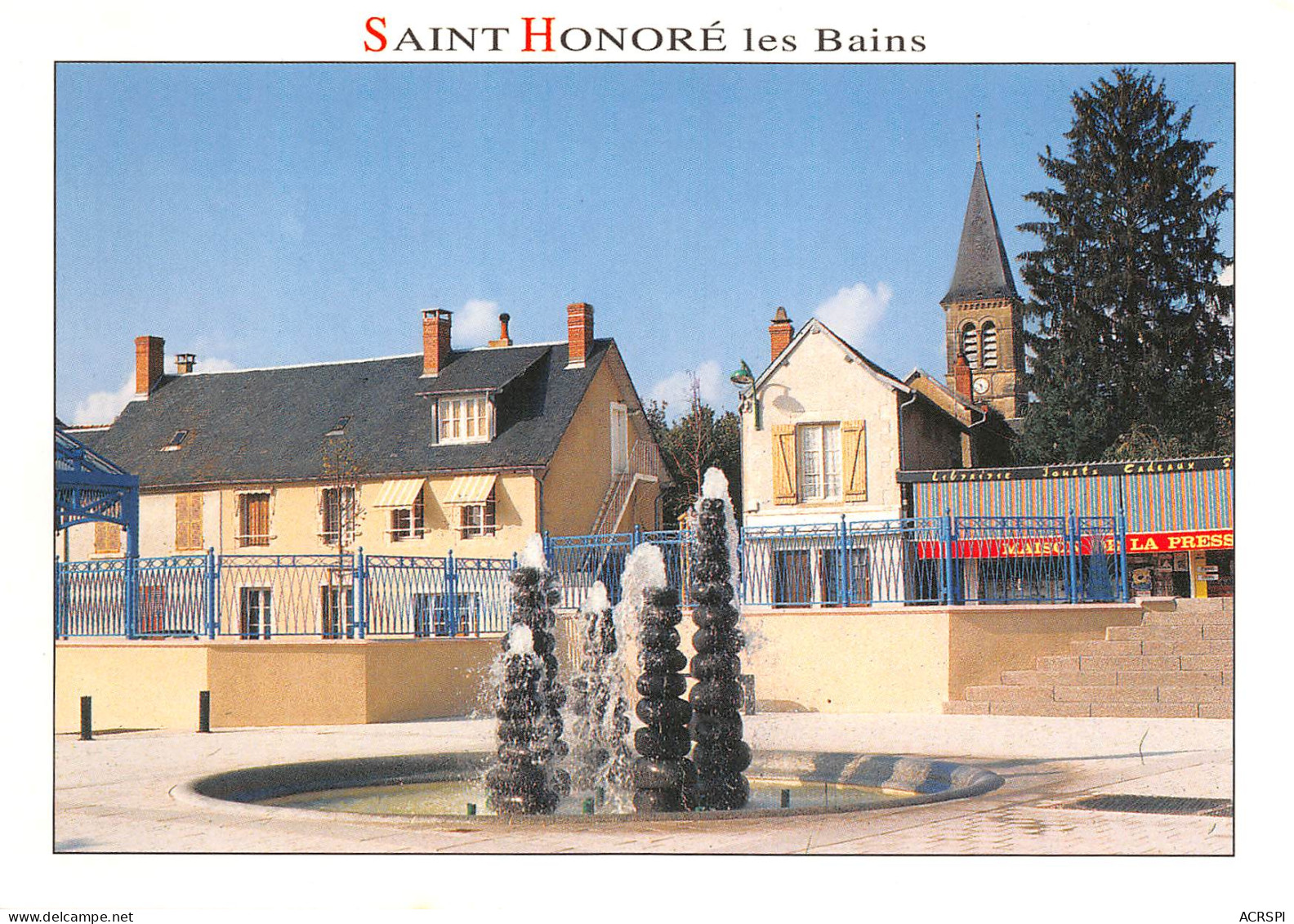 SAINT HONORE LES BAINS  Fontaine Et Maison De La Presse   4 (scan Recto Verso)MF2766BIS - Saint-Honoré-les-Bains