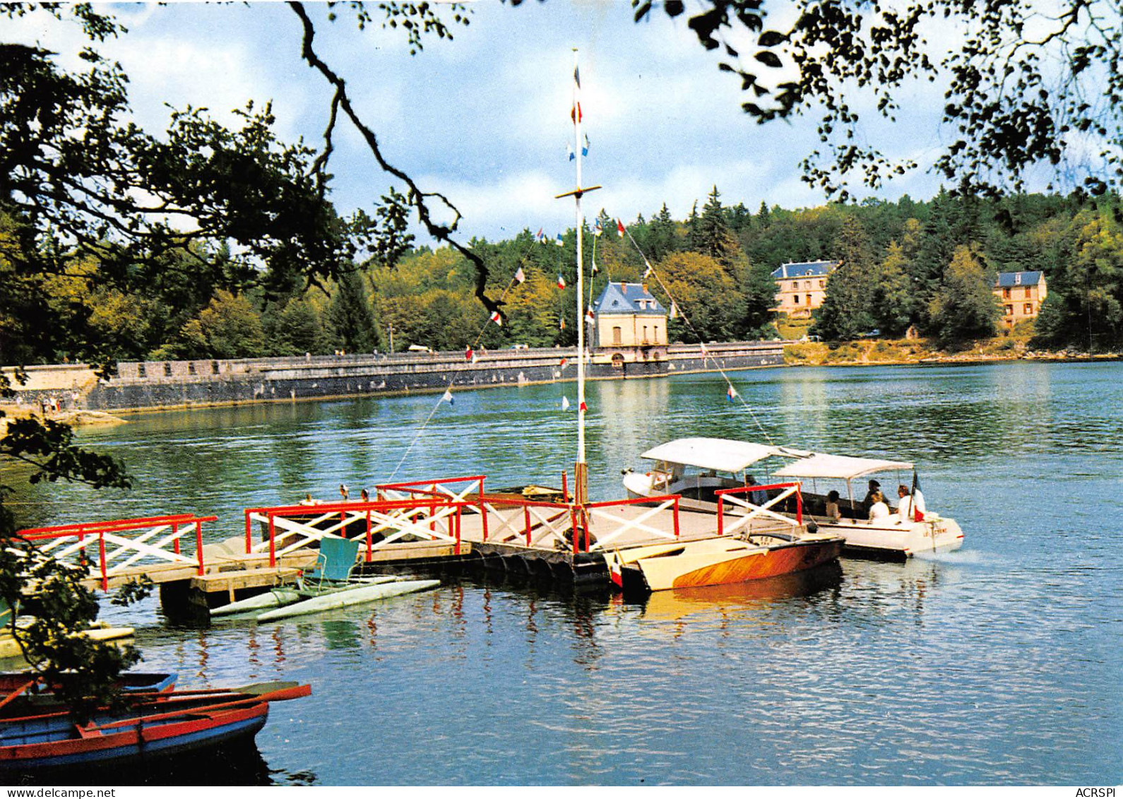 Lac Des Settons Montsauche-les-Settons Base Nautique Des BRANLASSE Barques Pédalos  30 (scan Recto Verso)MF2766BIS - Montsauche Les Settons