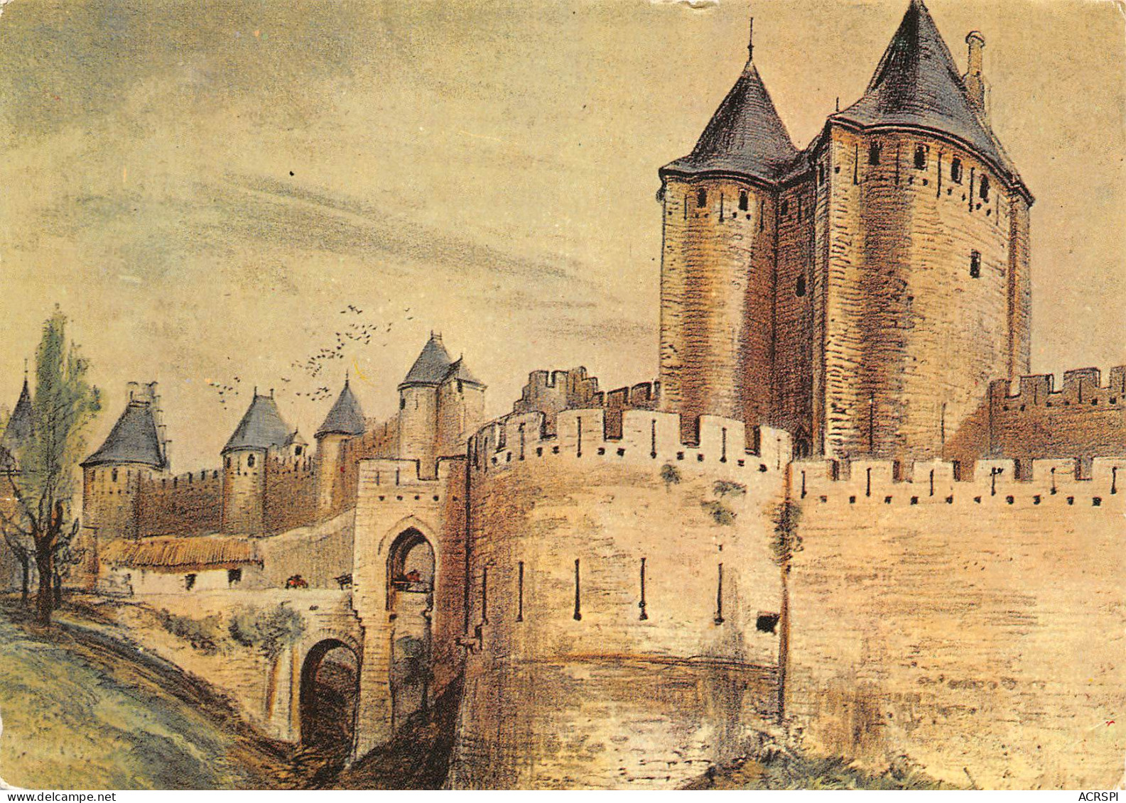 CARCASSONNE Gravure De La Porte Narbonnaise  10 (scan Recto Verso)MF2766UND - Carcassonne