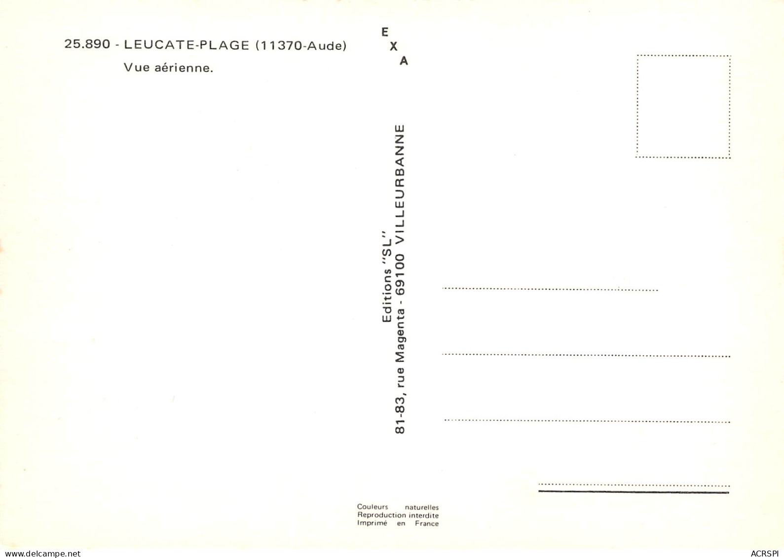 LEUCATE  PLAGE Vue Aérienne  34 (scan Recto Verso)MF2766UND - Leucate