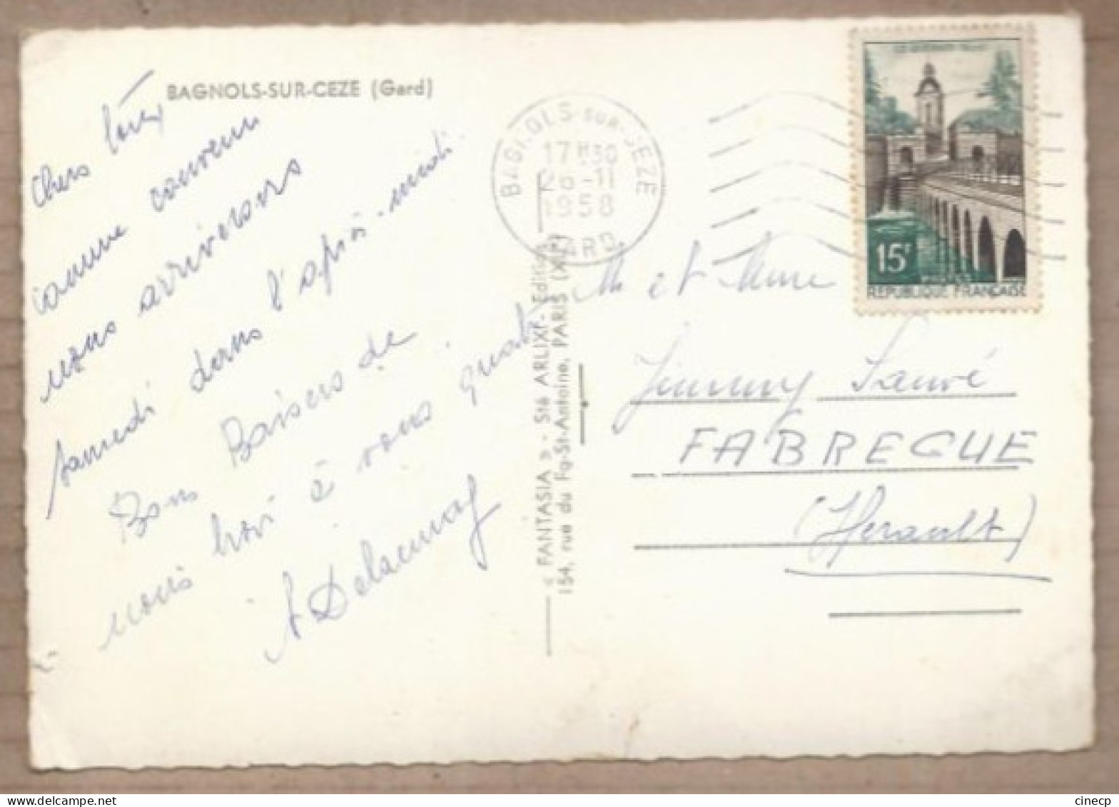 CPSM 30 - BAGNOLS SUR CEZE - TB CP Multivue Dont Quartier Immeubles HLM , Place Centre , Usine Etc... 1958 - Bagnols-sur-Cèze