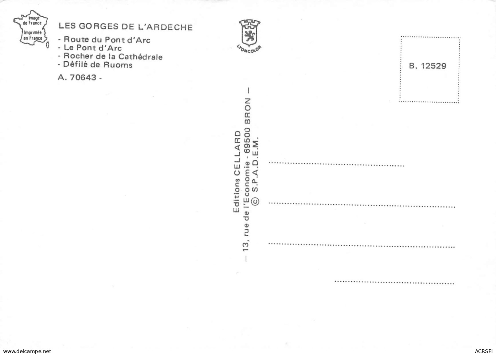 07 Les Gorges De L' Ardèche Multivue  5 (scan Recto Verso)MF2769BIS - Ruoms