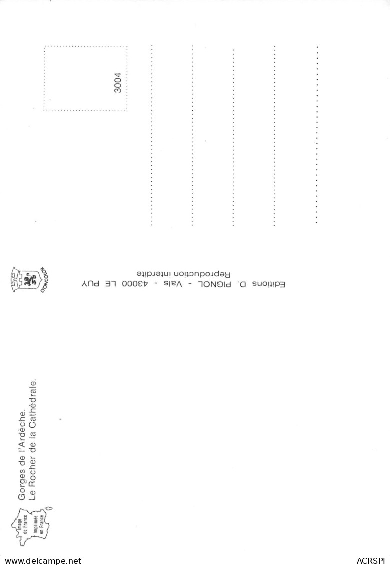 07  Les Gorges De L' Ardèche  Le Rocher De La  Cathédrale 36 (scan Recto Verso)MF2769BIS - Ruoms