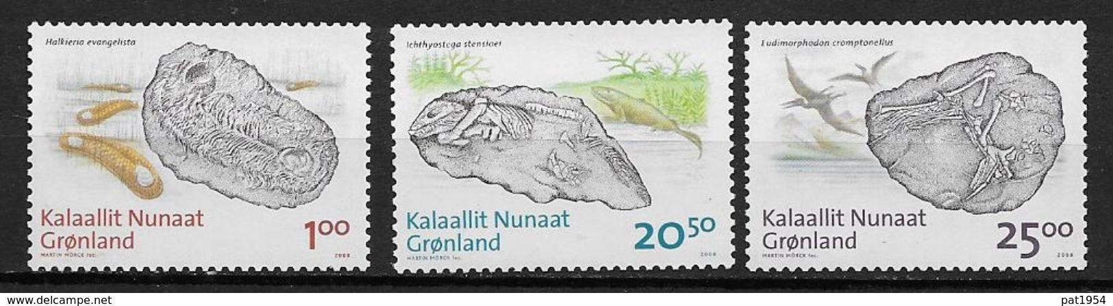 Groënland 2008 N° 492/494 Neufs Fossiles - Unused Stamps